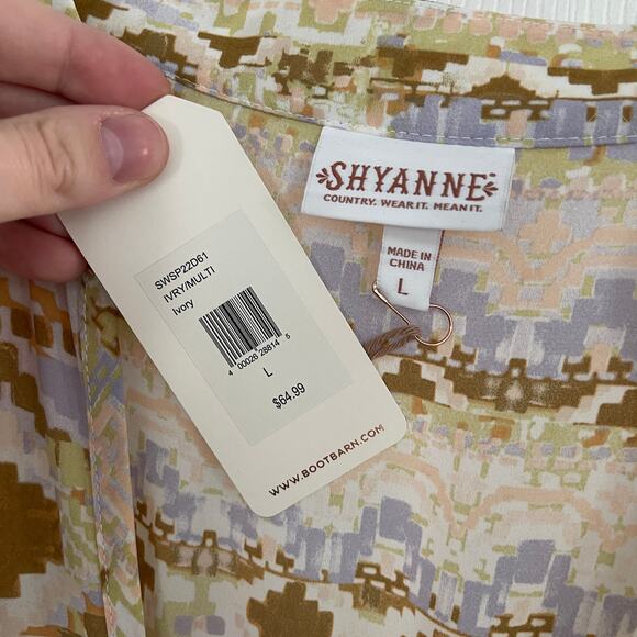 Shyanne Watercolor Southwestern Long Sleeve Maxi Dress - Picture 6 of 10